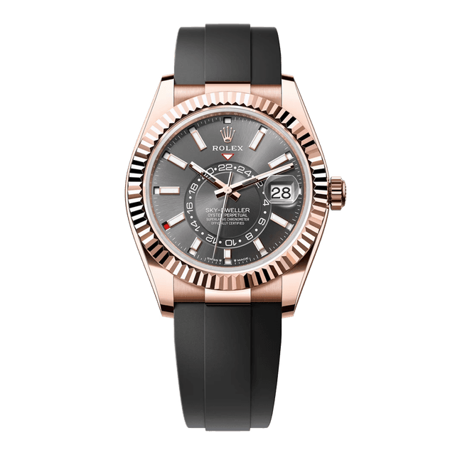 Sky Dweller RG, Grey tab dial, Oysterflex