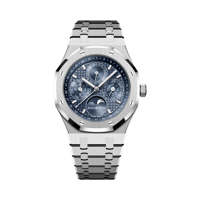Royal Oak Perpetual Calendar 41mm, Steel, Blue dial, Bracelet