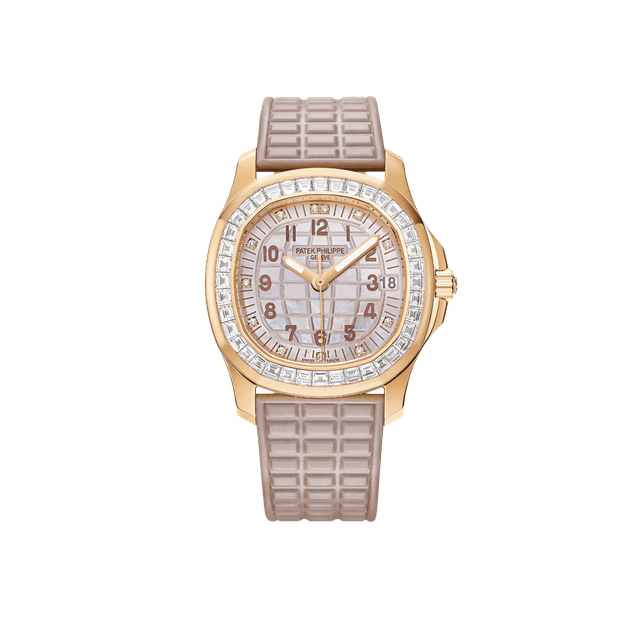 Aquanaut Luce Haute Joaillerie 35.6mm Auto, Steel, Beige MOP dial, Diamond bezel, Beige rubber