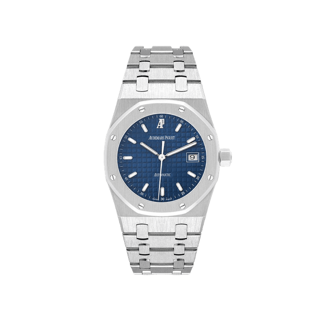 Royal Oak 33mm, Steel, Blue dial, Bracelet